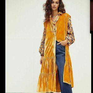 Free People On My Mind Velvet Maxi Top NWT